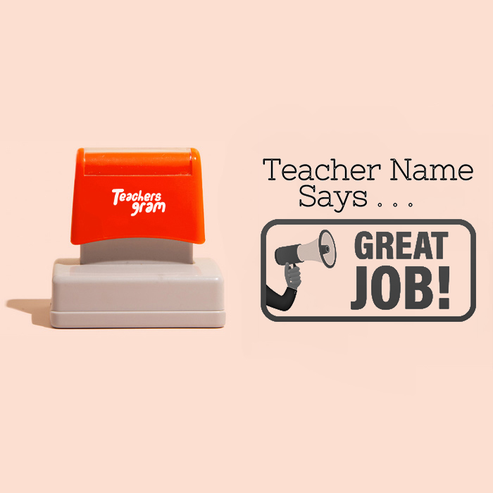 Personalized Great Job Large Rectangle Stamp