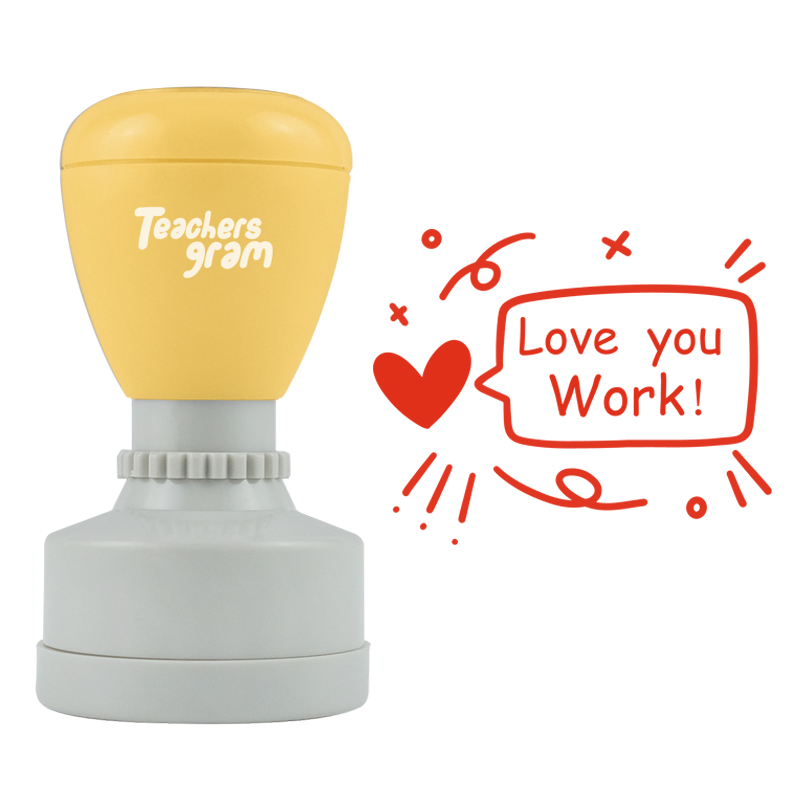 Liebe deine Arbeit Lehrer Stempel