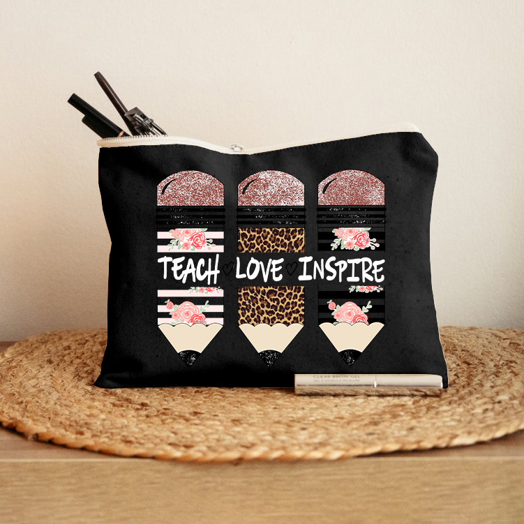 Teach Love Inspire Makeup Bag