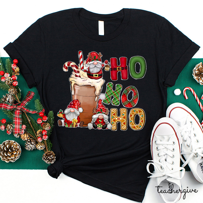 Ho Ho Ho Here Comes The Santa Teacher T-Shirt