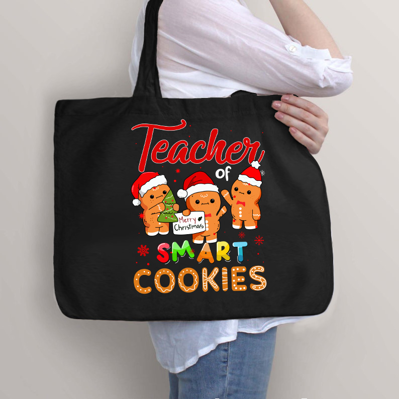 Weihnachten sei nett zum Lehrer, den der Weihnachtsmann beobachtet Lehrer Tragetasche mit Reißverschluss