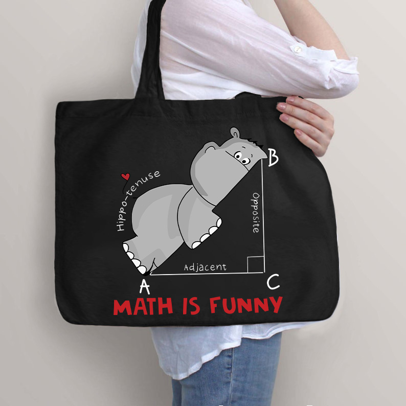 Mathe ist lustig Lehrer Tragetasche mit Reißverschluss