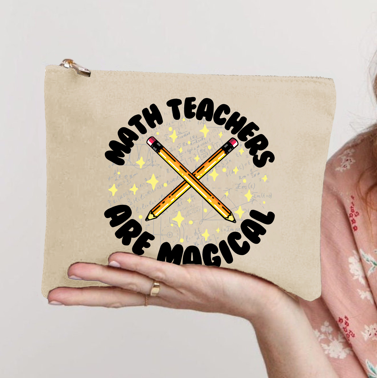 Math Teacher Are Magical Makeup Bag