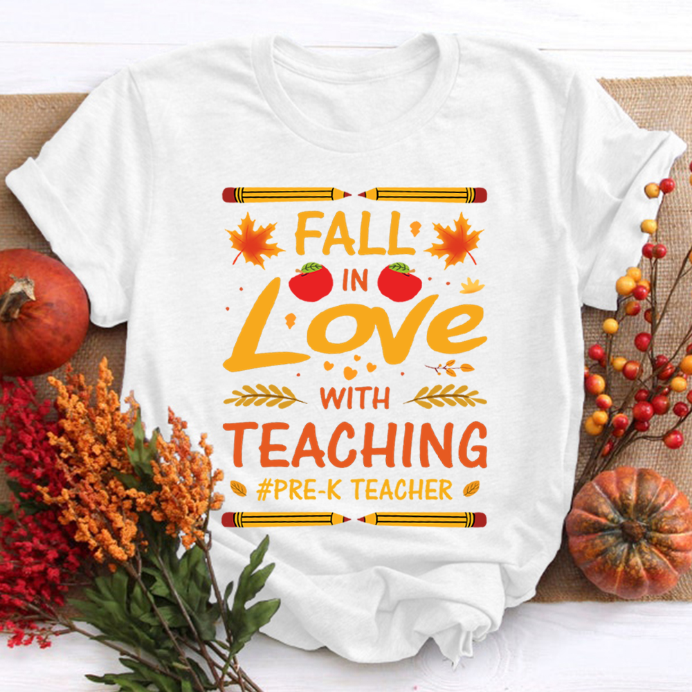 Personalized Fall In love With Teaching T-Shirt