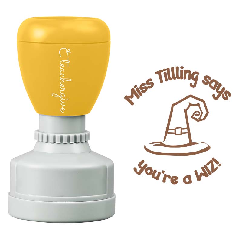 Personalized You'are Wiz Teacher Stamp