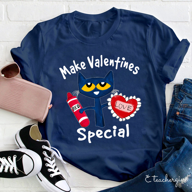 Make Valentines Special With A Red Heart Teacher T-Shirt