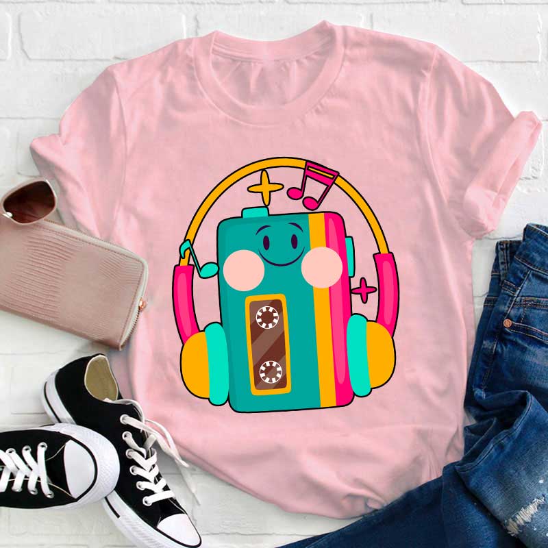 Musik Kopfhörer Lehrer T-Shirt