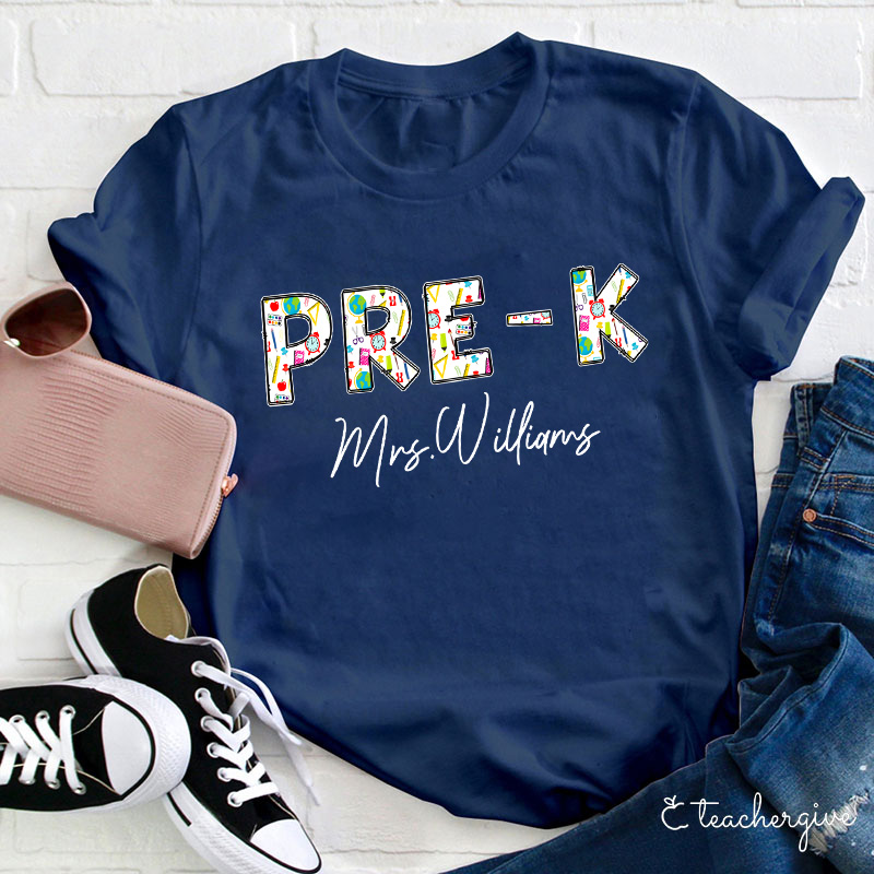 Personalized Grade And Name Teacher T-Shirt