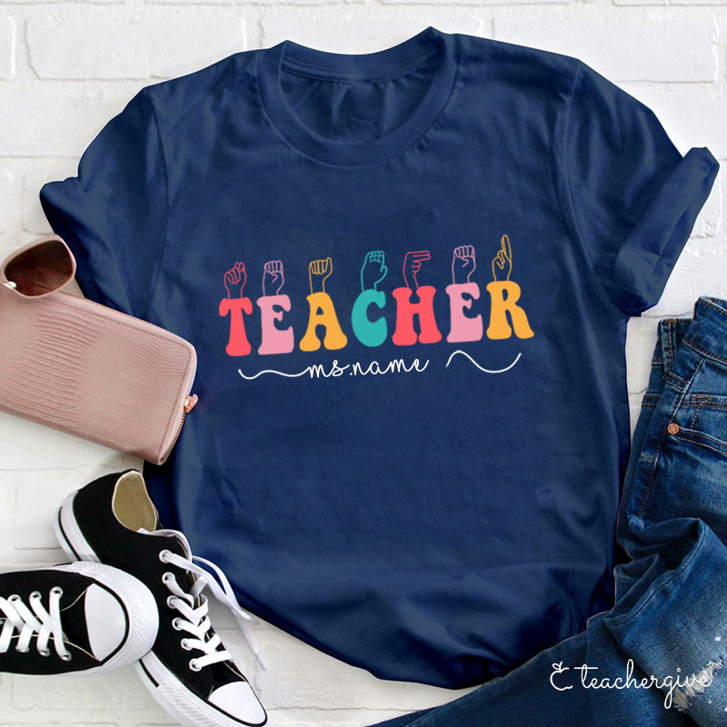 Personalized Teacher Name Teacher T-Shirt