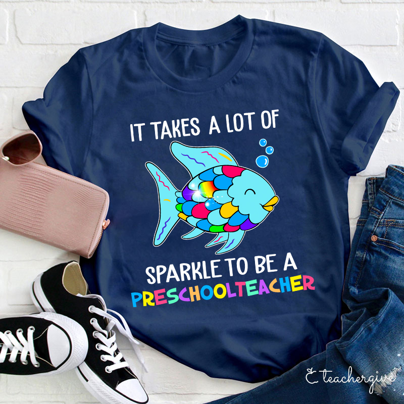 Personalized It Takes A Lot Of Sparkle To Be A Teacher T-Shirt