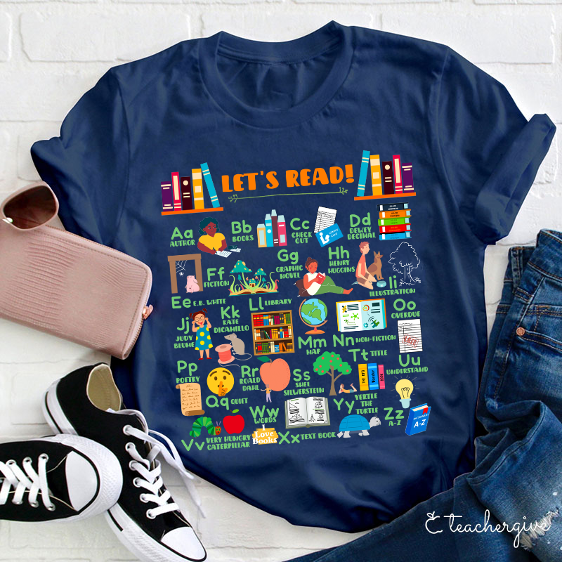 Let's Read Teacher T-Shirt