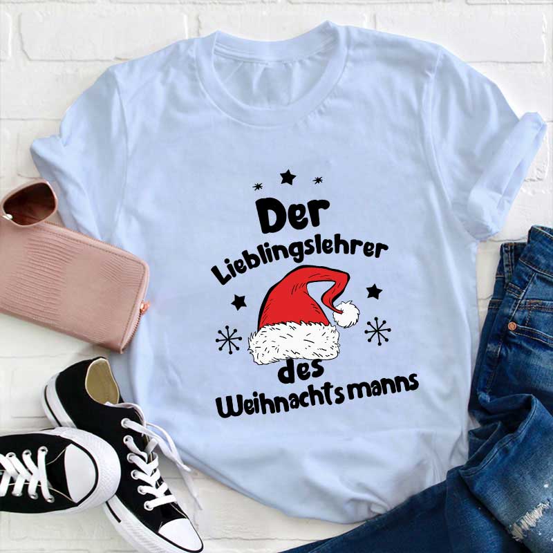 Der Lieblingslehrer Des Weihnachtsmanns Lehrer T-Shirt
