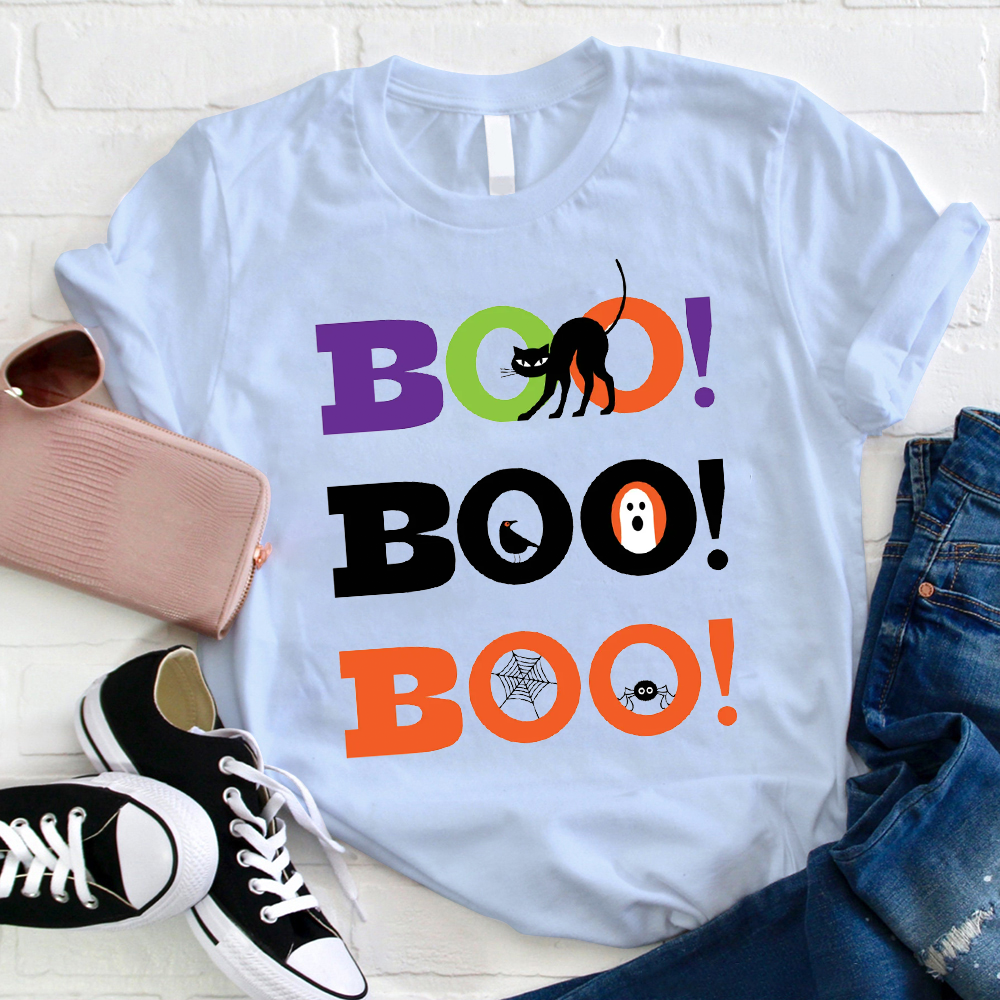 BOO BOO BOO Happy Halloween T-Shirt