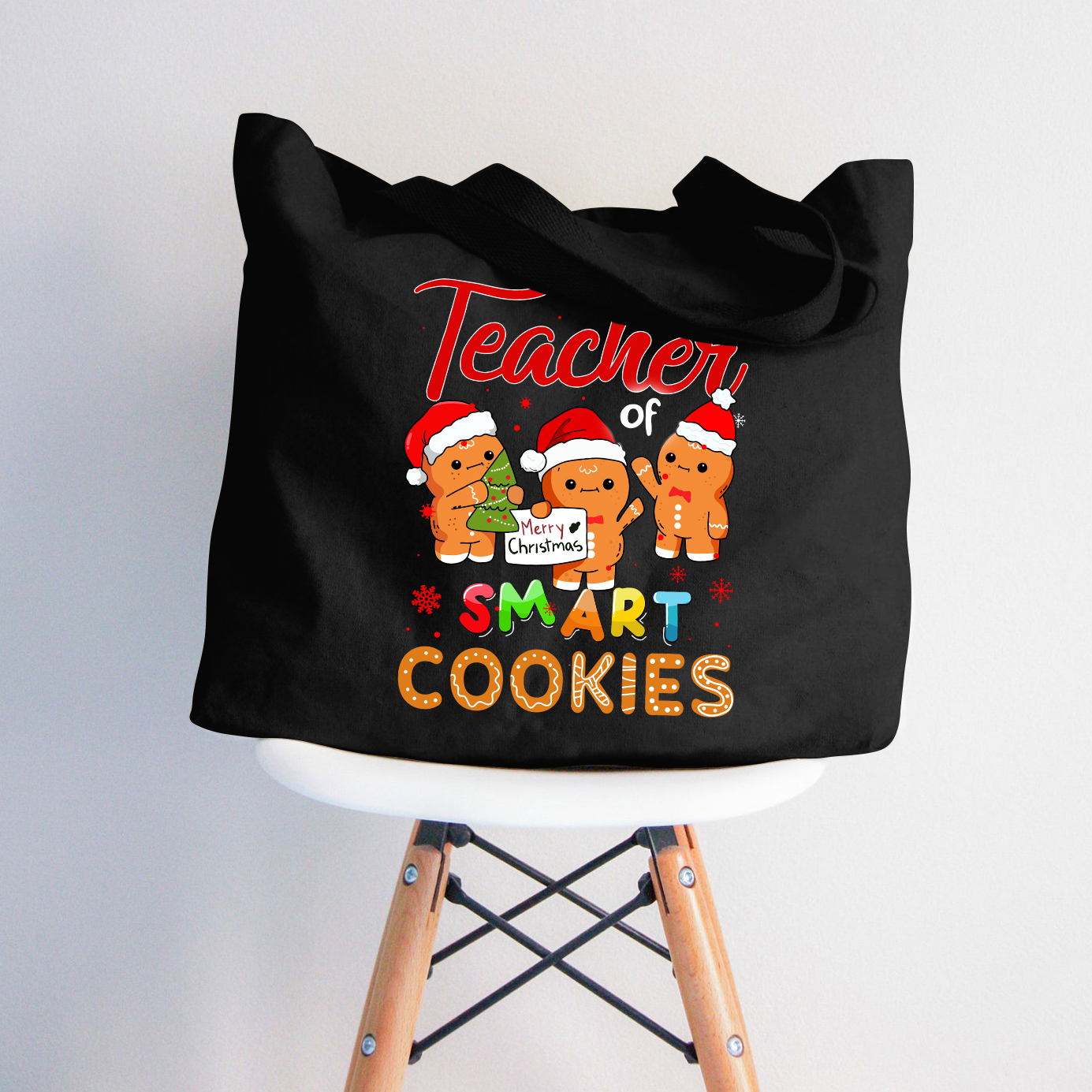 Weihnachten sei nett zum Lehrer, den der Weihnachtsmann beobachtet Lehrer Tragetasche mit Reißverschluss