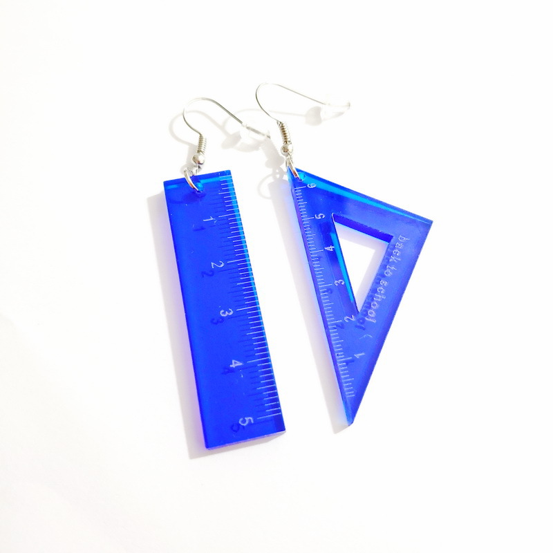 A Ruler Suit  Acrylic Earrings