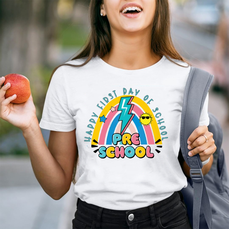 Personalized Happy First Day Of School Preschool T-Shirt
