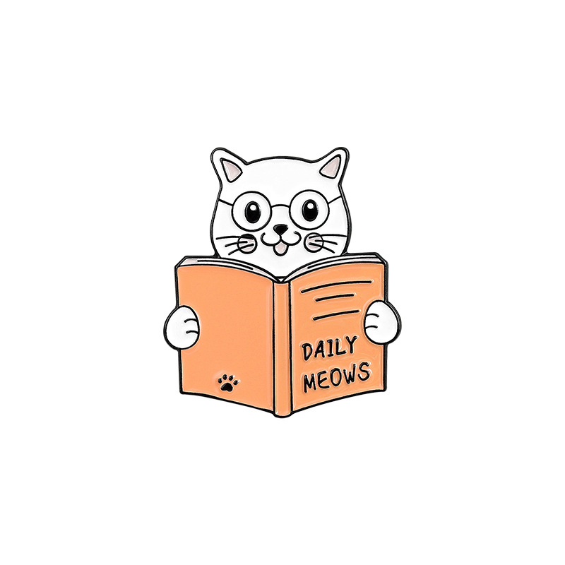 Cute Cat Book Pin Set