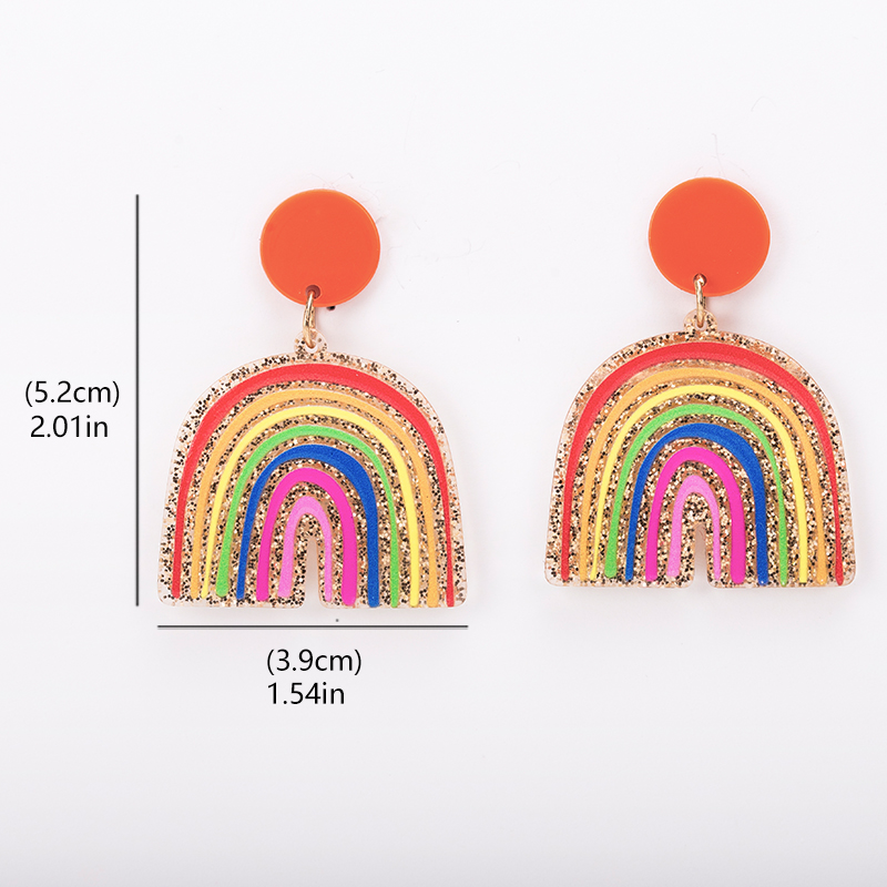 Gorgeous and Sparkling Rainbow Earrings