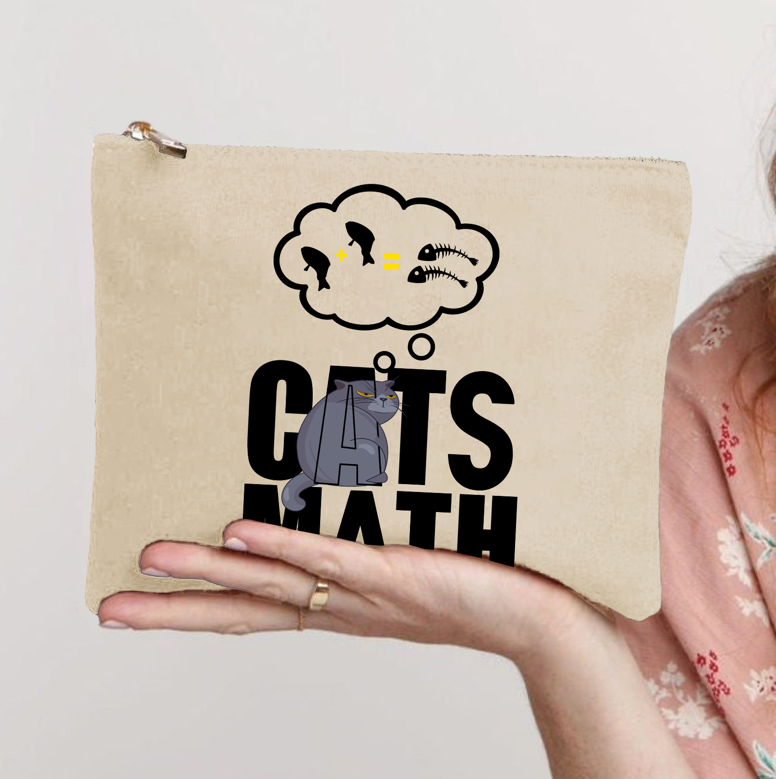 Cats Math Makeup Bag