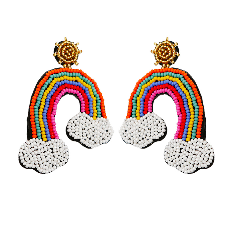 Rainbow Bead Earrings