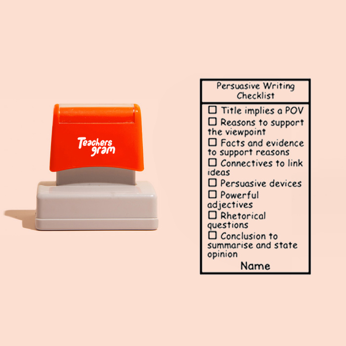 Personalized Persuasive Writing Checklist Large Rectangle Stamp