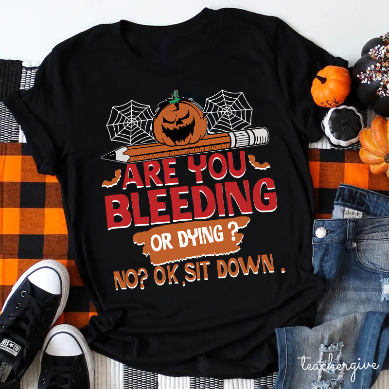 No Ok Sit Down Teacher T-Shirt