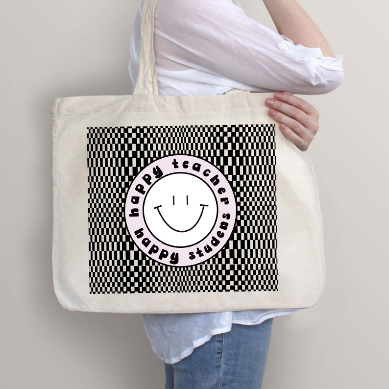 Glücklicher Lehrer Glückliche Schüler Lehrer Tragetasche mit Reißverschluss