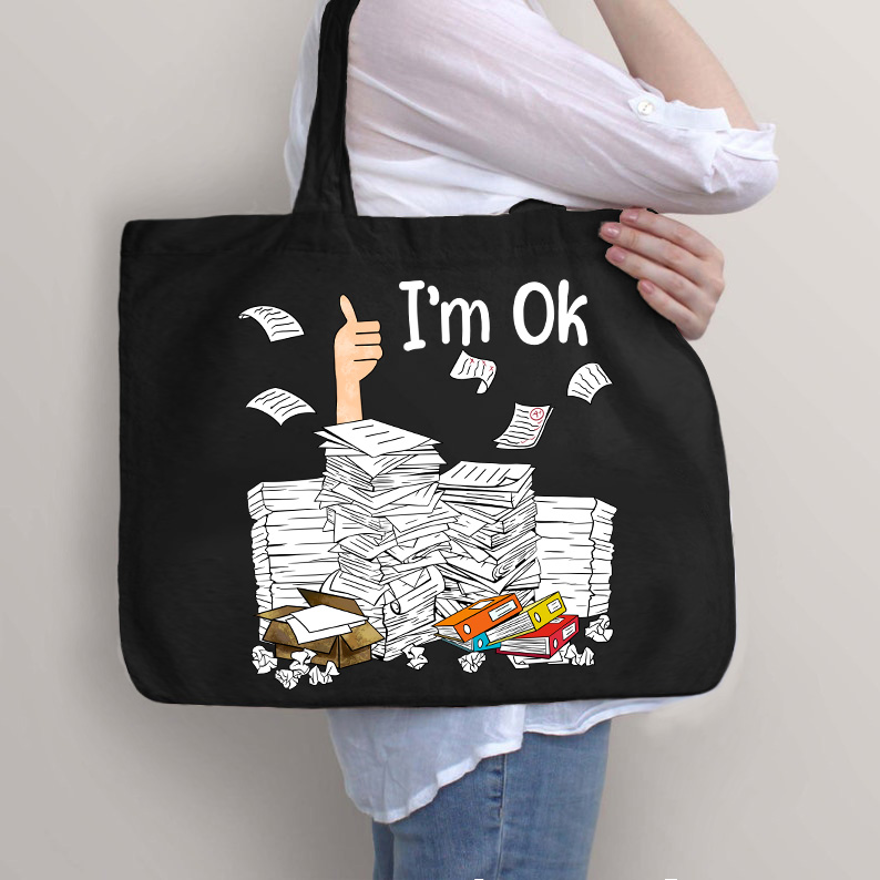 Ich bin OK Lehrer Tragetasche mit Reißverschluss