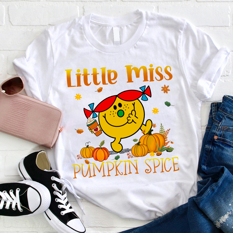 Little Miss With Her Pumpkin Spice Latte T-Shirt