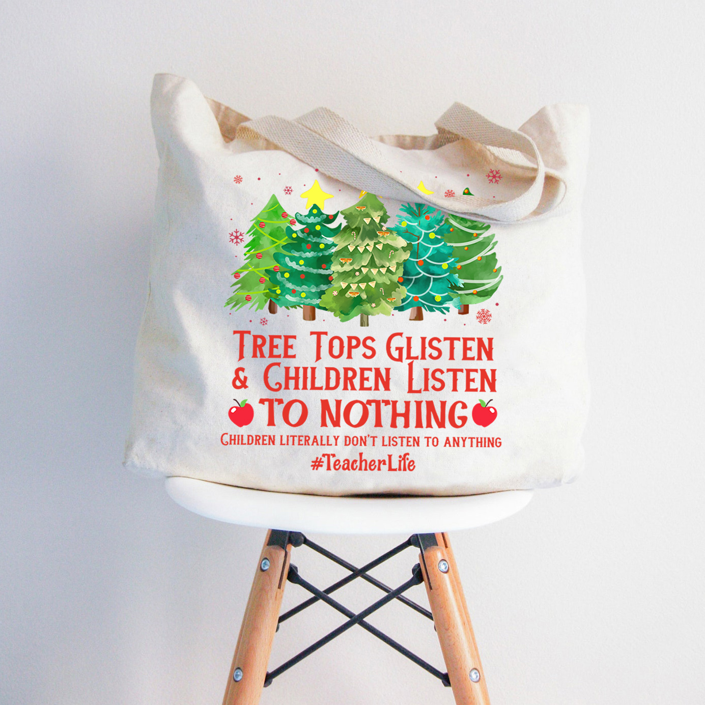 Kinder hören nichts Lehrer Tragetasche mit Reißverschluss