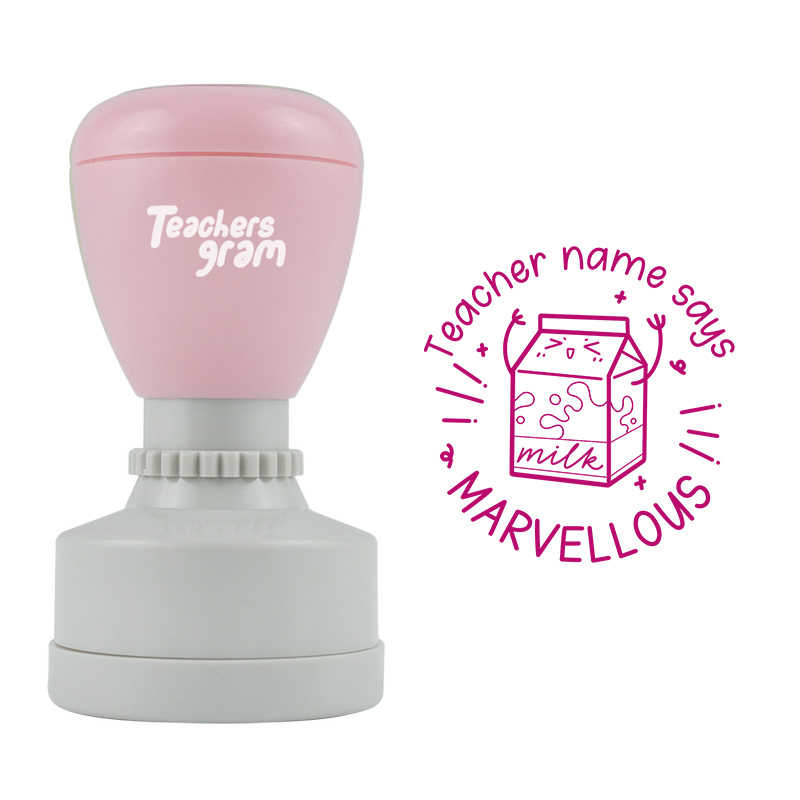 Personalized  Teacher Says MARVELLOUS  Stamp