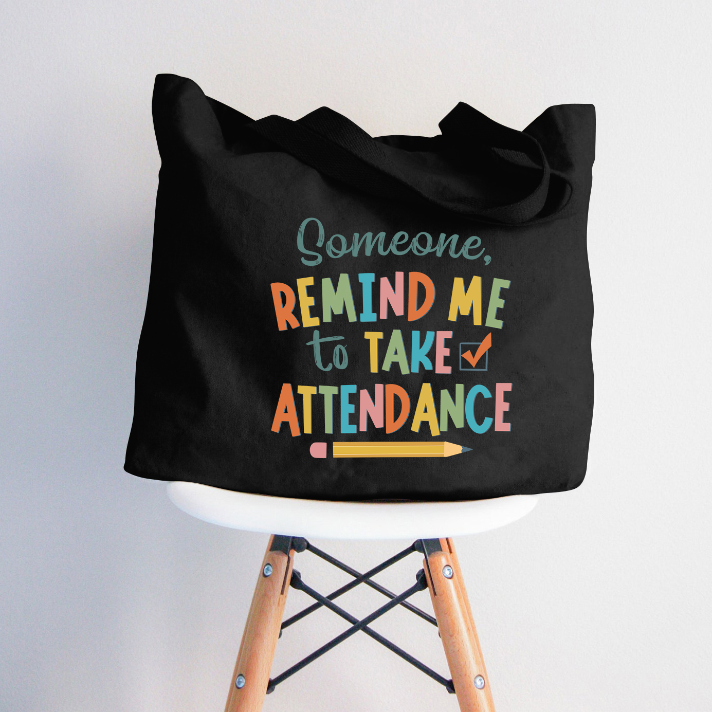 Jemand erinnert mich daran, anwesend zu sein Lehrer Tragetasche mit Reißverschluss