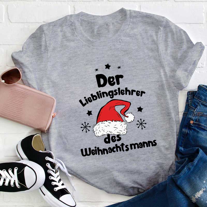 Der Lieblingslehrer Des Weihnachtsmanns Lehrer T-Shirt