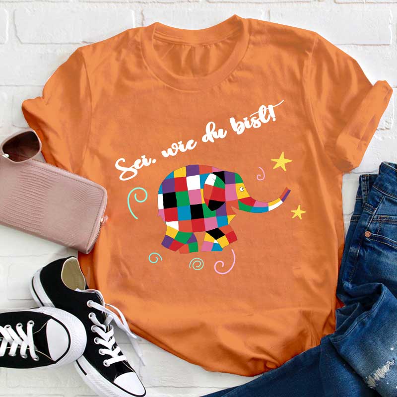 Sei, wie du bist Lehrer T-Shirt