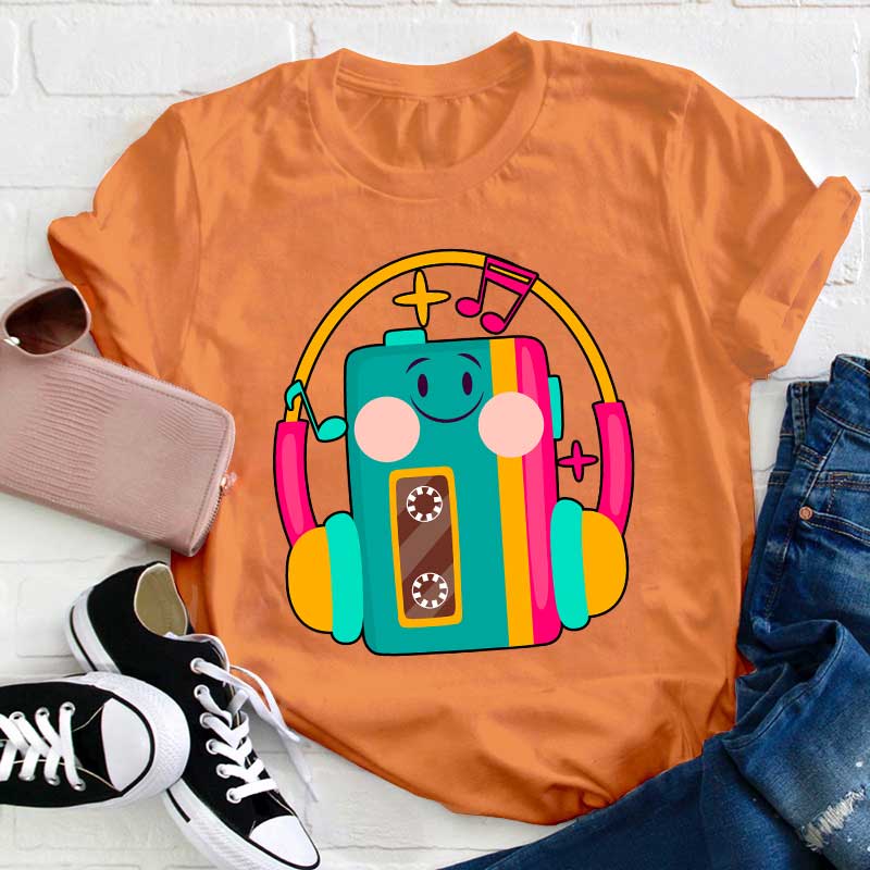 Musik Kopfhörer Lehrer T-Shirt