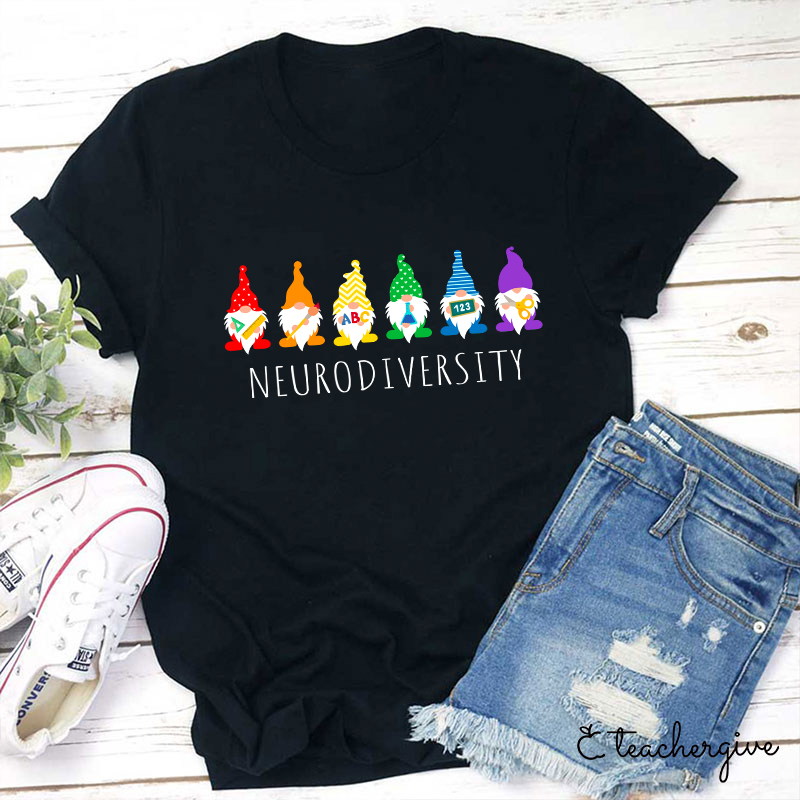 Neurodiversity Gnomies Teacher T-Shirt
