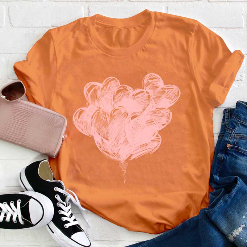 Sehr Viele Liebe Herzen Lehrer T-Shirt