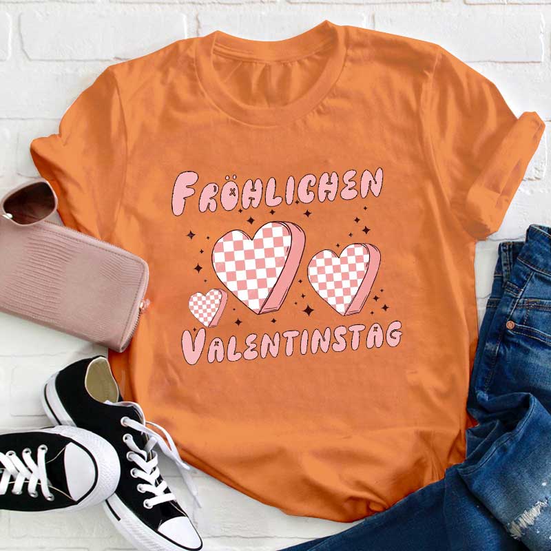 Fröhlichen Valentinstag Lehrer T-Shirt