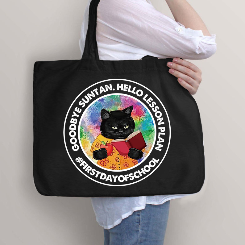 Auf Wiedersehen, Sonnenbräune, Hallo Unterrichtsplan Lehrer Tragetasche mit Reißverschluss