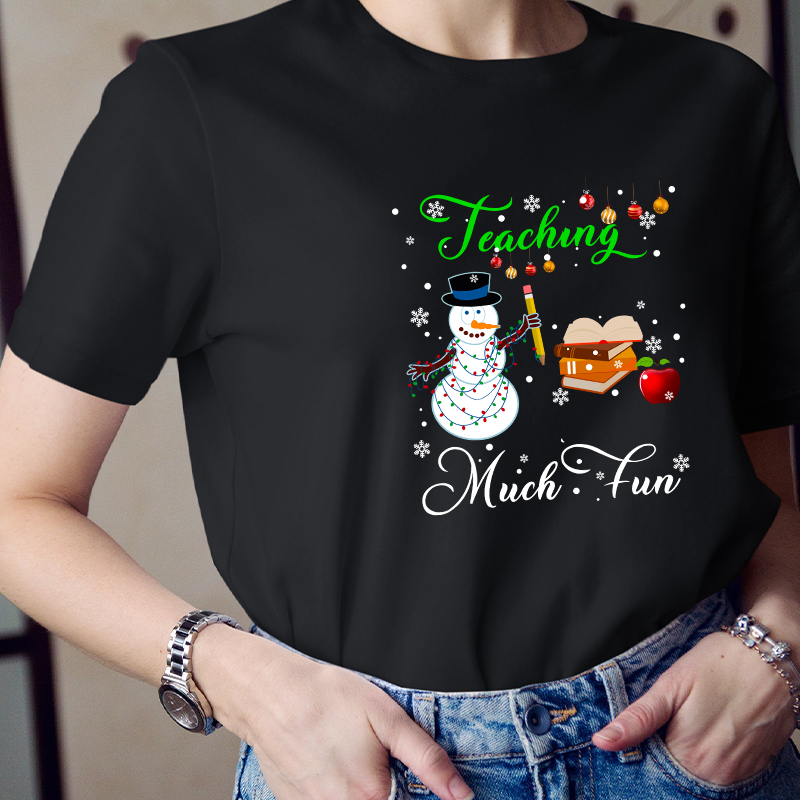 Personalized Teaching Is Snow Much Fun Teacher T-Shirt