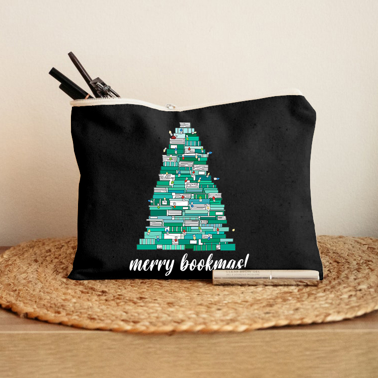 Merry Bookmas Makeup Bag