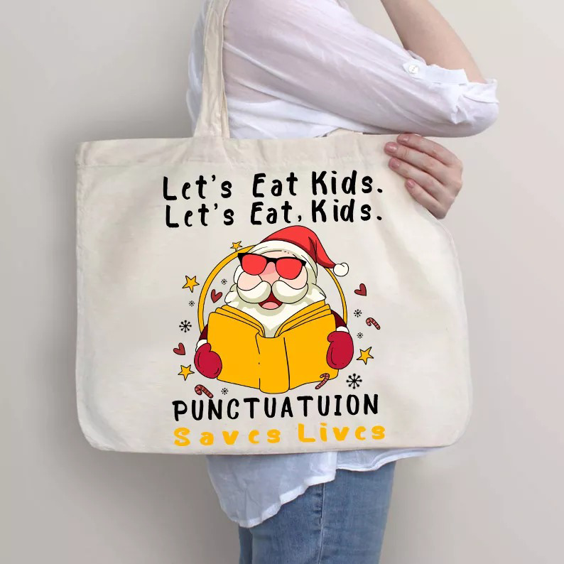 Let's Eat Kids Zip Tote Bag