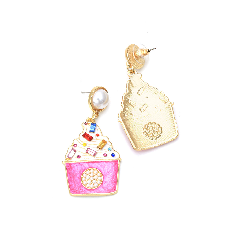 Pearl Icecream Metal Earrings