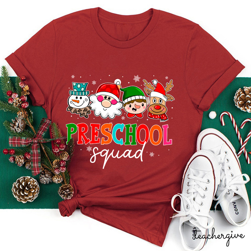 Personalized Christmas Crew Teacher T-Shirt