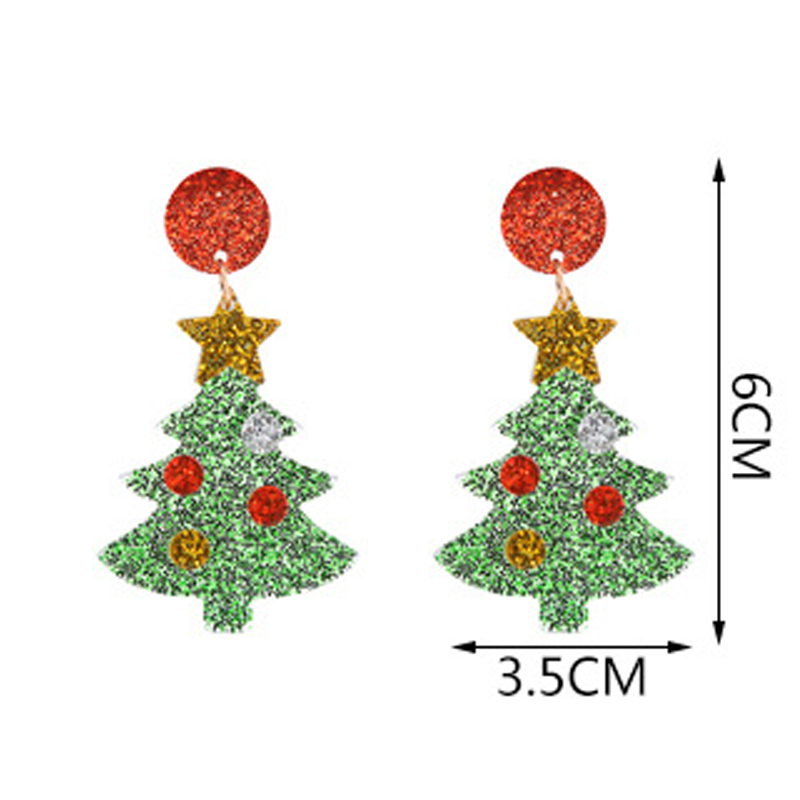 The Shining Christmas Tree Teacher Acrylic Earrings
