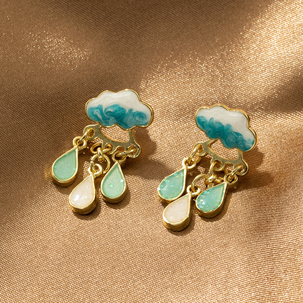 Cloud Raindrop Earrings