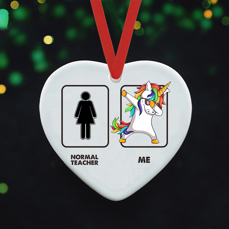 Normal Teacher & Me Teacher Ceramic Christmas Ornament