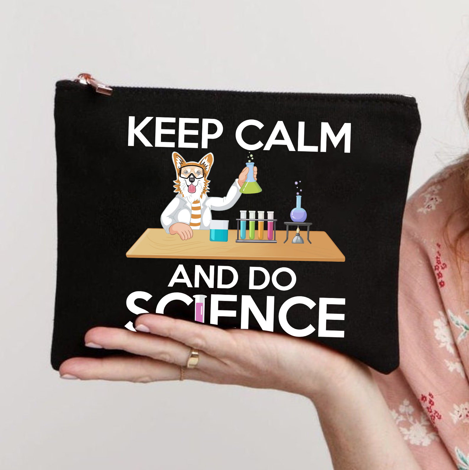 Keep Calm And Do Science Makeup Bag