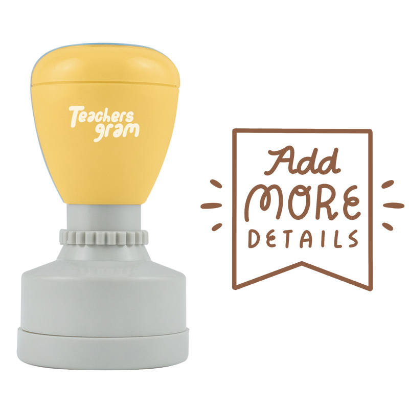 Fügen Sie weitere Details hinzu Lehrer Stempel