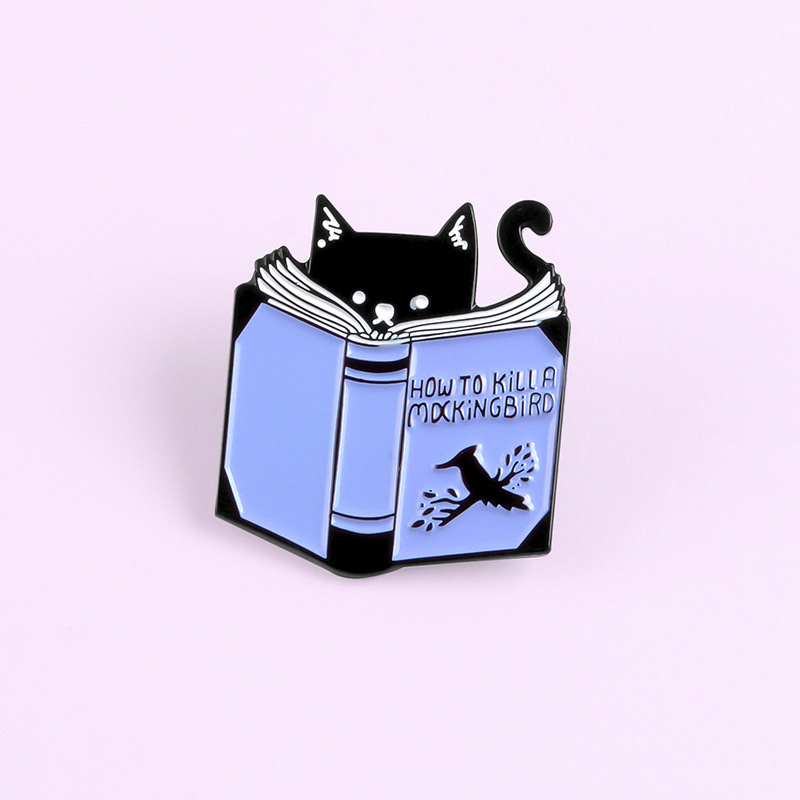 Lovely Reading Black Cat